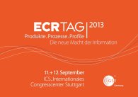 ECR Tag 2013 Produkte. Prozesse. Profile - Die neue Macht der Information