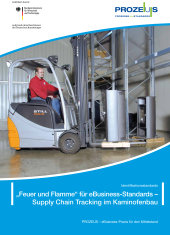 KWT Wärmesysteme GmbH &amp; Co. KG: Titelseite der Broschüre &quot;Feure und Flamme&quot; für eBusiness-Standards - Supply Chain Tracking im Kaminbau