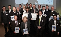Gruppenbild der Preistraeger des PROZEUS Unternehmerpreis 2011